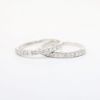 Picture of Pair of 14k White Gold & Diamond Stackable Wedding Bands