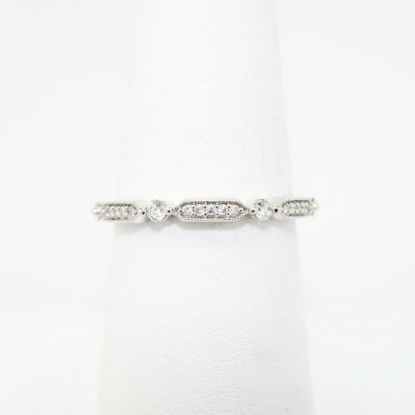 Picture of Vintage Inspired 14k White Gold & Diamond Wedding Band