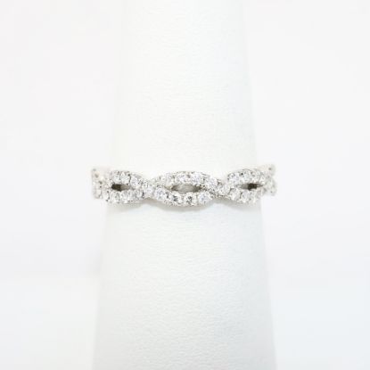 Picture of 18k White Gold & Diamond Woven Wedding Band