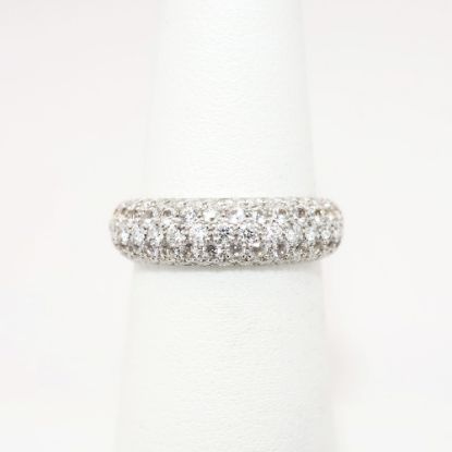 Picture of Domed 14k White Gold & Pavé Set Diamond Ring