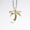 Picture of 14k Yellow Gold & Diamond Palm Tree Pendant