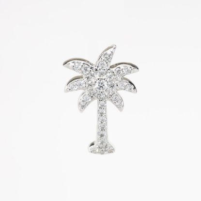 Picture of 14k White Gold & Diamond Palm Tree Pendant