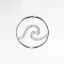 Picture of 14k White Gold & Diamond Wave Pendant