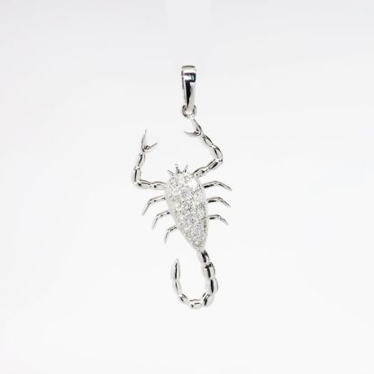 Picture of 14k White Gold & Diamond Scorpion Pendant