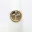 Picture of 14k Yellow Gold & Diamond Solitaire Cross Signet Style Ring