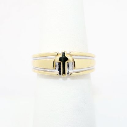 Picture of 14k Two-Tone Gold Ring with Cross