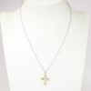 Picture of 18k Two-Tone Gold with Colorless & Yellow Diamonds Cross Pendant 