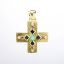 Picture of 18k Yellow Gold Multi Gemstone and Diamond Maltese Cross Pendant