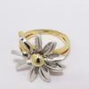 Picture of 14k Two-Tone Gold Flower Statement Ring