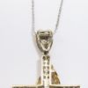 Picture of 14k Two-Tone Gold & Pavé Set  Diamond Cross Pendant Necklace