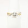 Picture of 14k Two-Tone Gold & Round Brilliant Cut Diamond Solitaire Ring