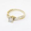 Picture of 14k Two-Tone Gold & Round Brilliant Cut Diamond Solitaire Ring