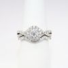 Picture of 14k White Gold & Diamond Conjoined Engagement & Wedding Band