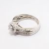 Picture of 14k White Gold & Diamond Conjoined Engagement & Wedding Band