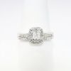 Picture of 14k White Gold & Square Cushion Cut Diamond Bridal Ring Set