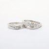 Picture of 14k White Gold & Square Cut Diamond Bridal Ring Set