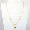 Picture of 22k Yellow Gold Beaded Necklace with Pierced Teardrop Pendant