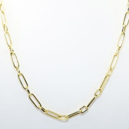 Picture of 14k Yellow Gold Paperclip Chain Necklace