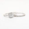 Picture of Vera Wang 14k White Gold & Diamond Solitaire with Halo Bridal Ring Set