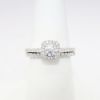 Picture of Vera Wang 14k White Gold & Diamond Solitaire with Halo Bridal Ring Set