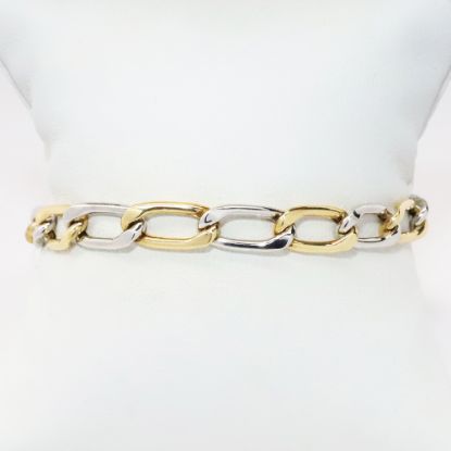 Picture of 14k Two-Tone Gold Curb Chain Bracelet 