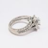 Picture of 14k White Gold & Oval Cut Diamond Solitaire with Halo Bridal Ring Set 