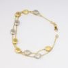 Picture of 14k Two-Tone Gold Textured 'Pebble' Station Bracelet