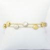 Picture of 14k Two-Tone Gold Textured 'Pebble' Station Bracelet