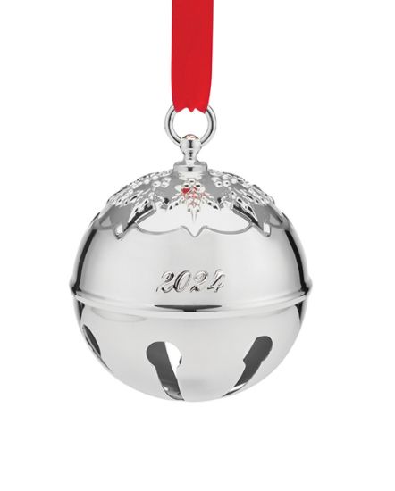 Picture of 2024 49th Edition Reed & Barton Sterling Silver Holly Bell Ornament