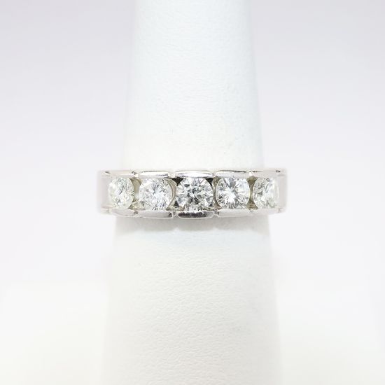 Picture of Platinum & Channel Set Diamond Wedding Band