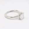 Picture of 14k White Gold & Square Brilliant Cut Diamond Solitaire Ring with Halo Accent