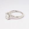 Picture of 14k White Gold & Square Brilliant Cut Diamond Solitaire Ring with Halo Accent