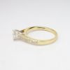 Picture of 14k Yellow Gold Diamond Solitaire Bridal Ring Set with Pavé Set Bands