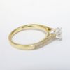 Picture of 14k Yellow Gold Diamond Solitaire Bridal Ring Set with Pavé Set Bands