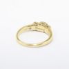 Picture of 14k Yellow Gold Triple Diamond Bridal Ring wit Heart Details on Band