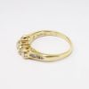 Picture of 14k Yellow Gold Triple Diamond Bridal Ring wit Heart Details on Band