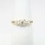 Picture of 14k Yellow Gold Triple Diamond Bridal Ring wit Heart Details on Band