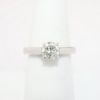 Picture of Etched 14k White Gold & Round Brilliant Cut Diamond Solitaire Engagement Ring