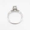 Picture of Etched 14k White Gold & Round Brilliant Cut Diamond Solitaire Engagement Ring