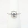 Picture of 14k White Gold & Octagonal Cut Diamond Ring with Halo 