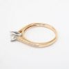 Picture of 14k Rose Gold Diamond Solitaire Bridal Ring Set with Milgrain Detailing