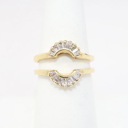 Picture of 14k Yellow Gold & Baguette Cut Diamonds Insert Ring Enhancer