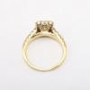 Picture of 18k Yellow Gold & Square Cut Diamond Engagement Ring with Halo 