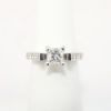 Picture of Platinum & Square Cut Diamond Solitaire Engagement Ring