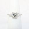 Picture of Platinum & Round Brilliant Cut Diamond Engagement Ring with Halo Mounting