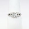 Picture of Vintage 18k White Gold & Round Brilliant Cut Diamond Engagement Ring by Jabel