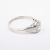 Picture of Antique Early Art Deco Etched 14k White Gold & Old European Cut Diamond Solitaire Ring