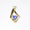 Picture of 14k Yellow & Trilliant Cut Tanzanite Slide Pendant with Diamond Accents