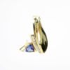 Picture of 14k Yellow Gold & Trillion Cut Tanzanite Slide Pendant with Channel Set Diamond Accents