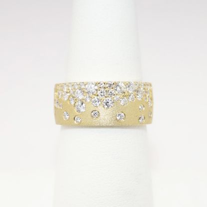 Picture of Confetti Collection Brushed 14k Yellow Gold & Diamond Ring